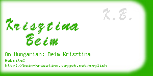krisztina beim business card